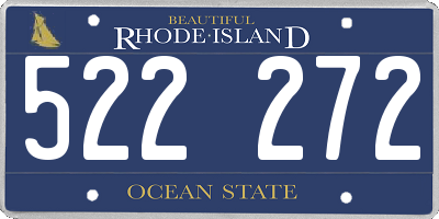 RI license plate 522272