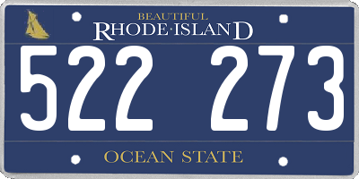RI license plate 522273
