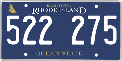 RI license plate 522275