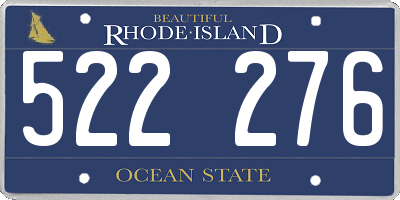 RI license plate 522276
