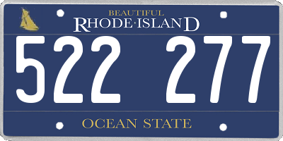 RI license plate 522277