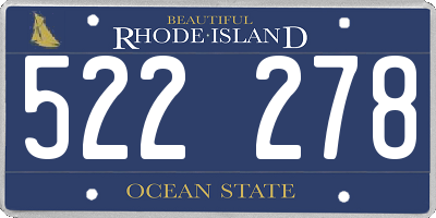RI license plate 522278