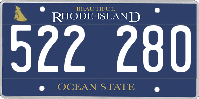 RI license plate 522280