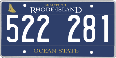 RI license plate 522281