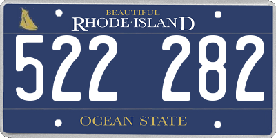 RI license plate 522282