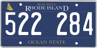 RI license plate 522284