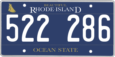 RI license plate 522286