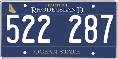 RI license plate 522287