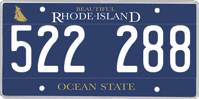 RI license plate 522288
