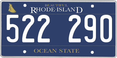 RI license plate 522290