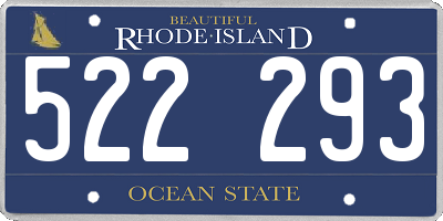 RI license plate 522293
