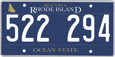 RI license plate 522294