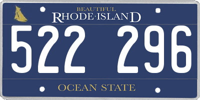 RI license plate 522296