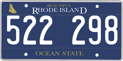 RI license plate 522298