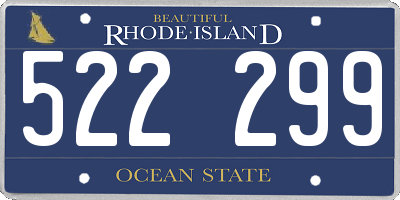 RI license plate 522299