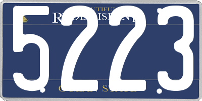 RI license plate 5223