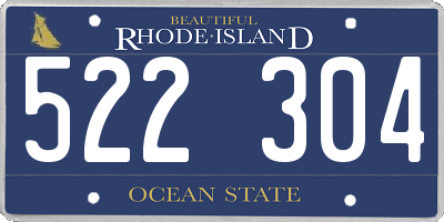 RI license plate 522304