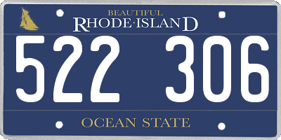 RI license plate 522306