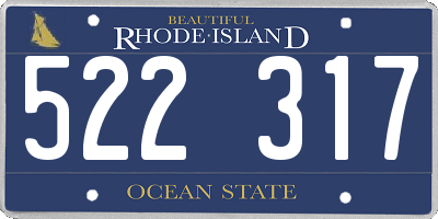 RI license plate 522317