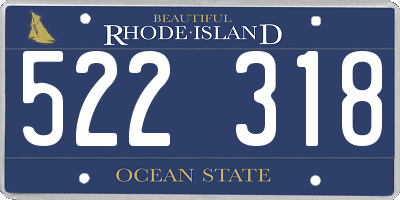 RI license plate 522318