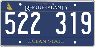 RI license plate 522319