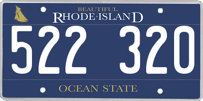 RI license plate 522320