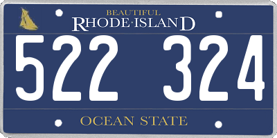 RI license plate 522324