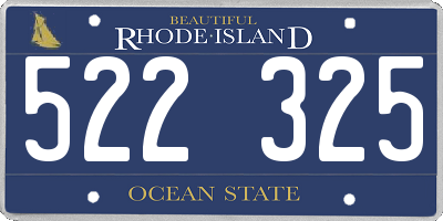 RI license plate 522325