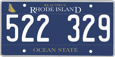 RI license plate 522329