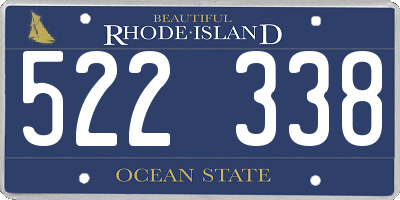 RI license plate 522338