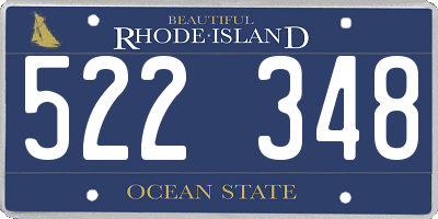 RI license plate 522348