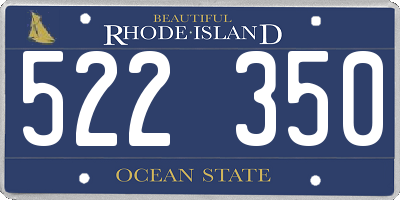 RI license plate 522350