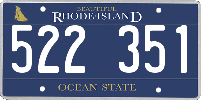 RI license plate 522351