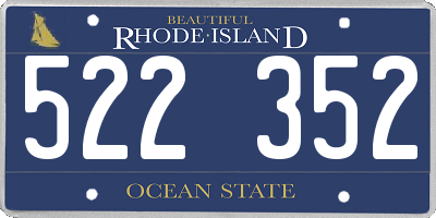 RI license plate 522352