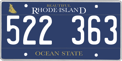 RI license plate 522363