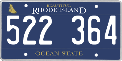 RI license plate 522364