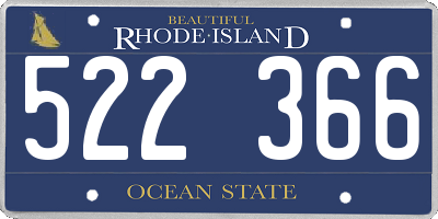 RI license plate 522366