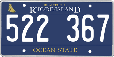 RI license plate 522367