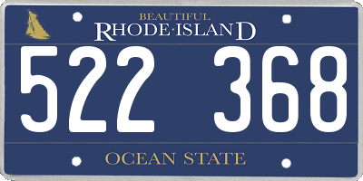 RI license plate 522368