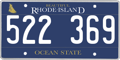 RI license plate 522369