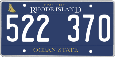 RI license plate 522370