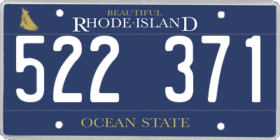 RI license plate 522371