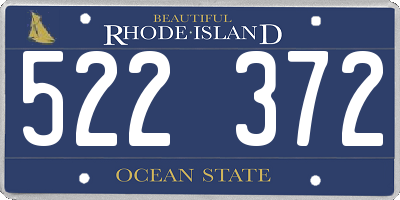 RI license plate 522372