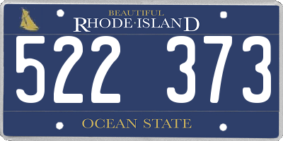 RI license plate 522373