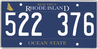 RI license plate 522376