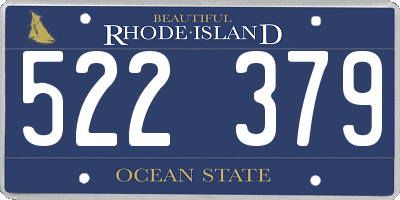 RI license plate 522379
