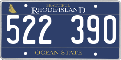 RI license plate 522390