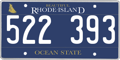 RI license plate 522393