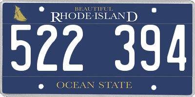 RI license plate 522394