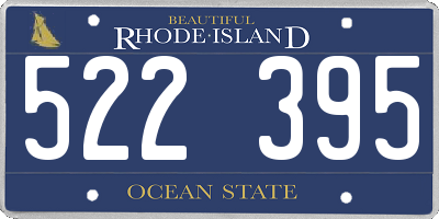 RI license plate 522395